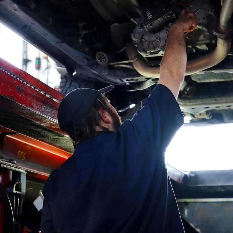 Mechanic working on Transmission Service